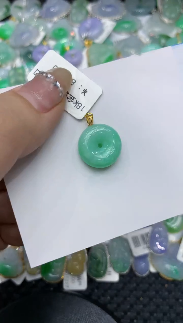 【闪购商品】翡翠颈饰18K金镶嵌222222222