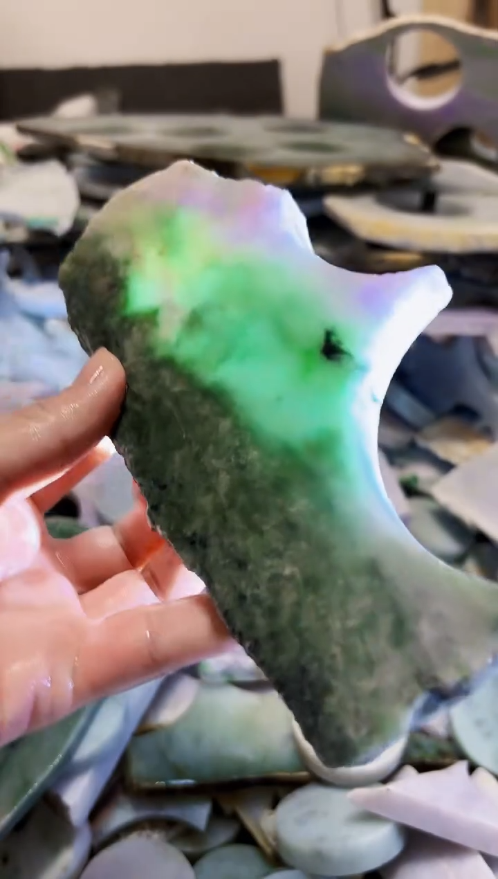 【闪购商品】翡翠颈饰未镶嵌A货白谭1614