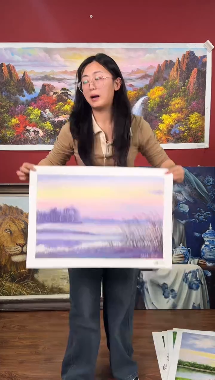 油画【86号】约53*35cm丨朝鲜原创纯手绘孤品油画丨顺丰包邮