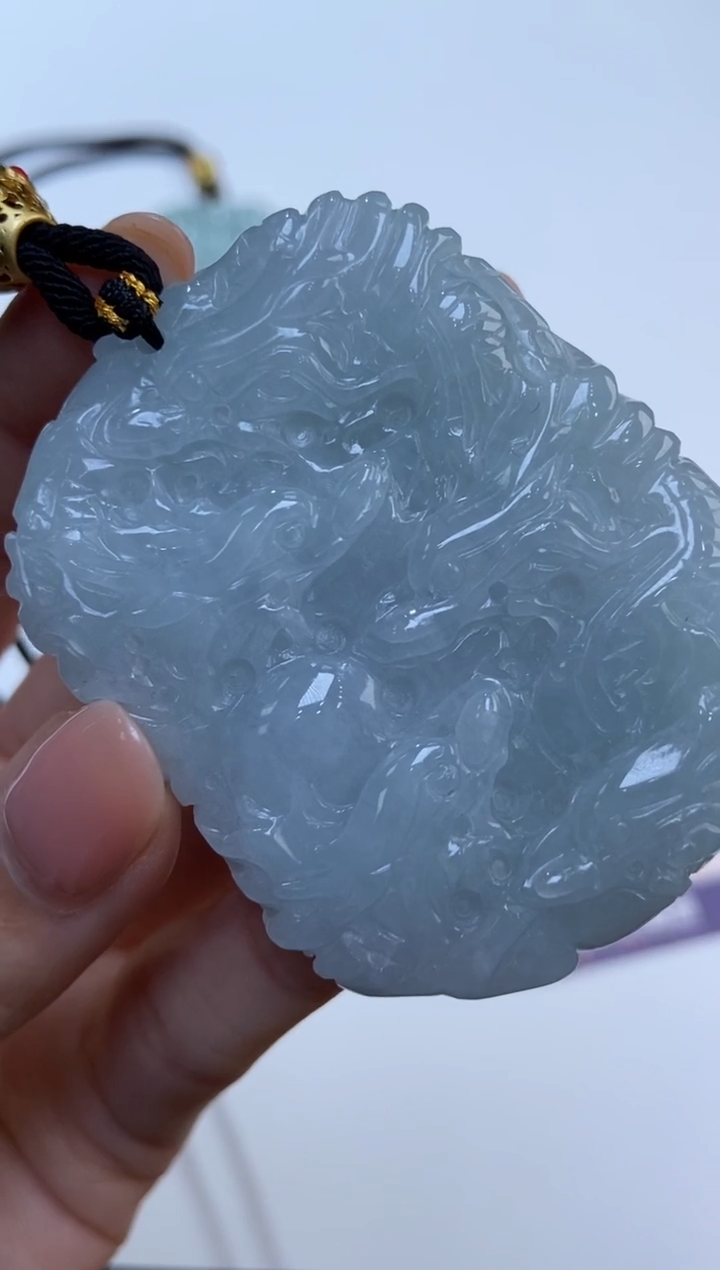 颈饰未镶嵌翡翠356679/翡翠龙牌 多样性一件发