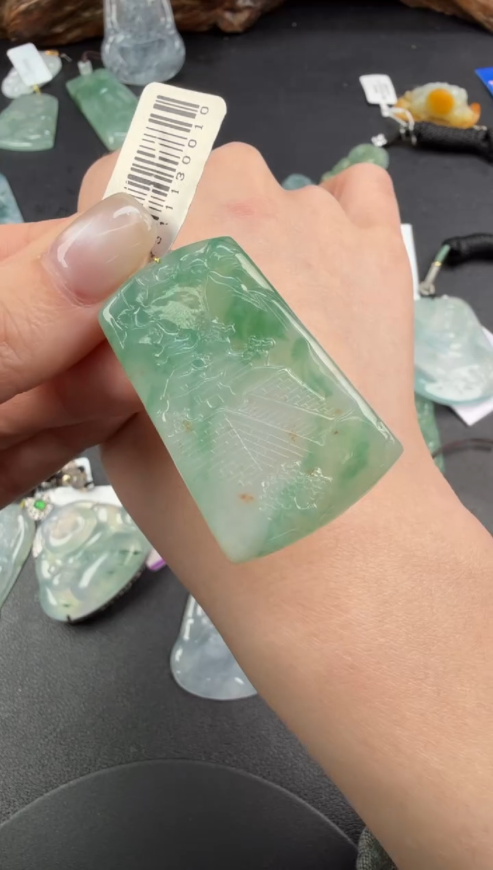 吊坠(不含链)未镶嵌翡翠翡翠饰品-211