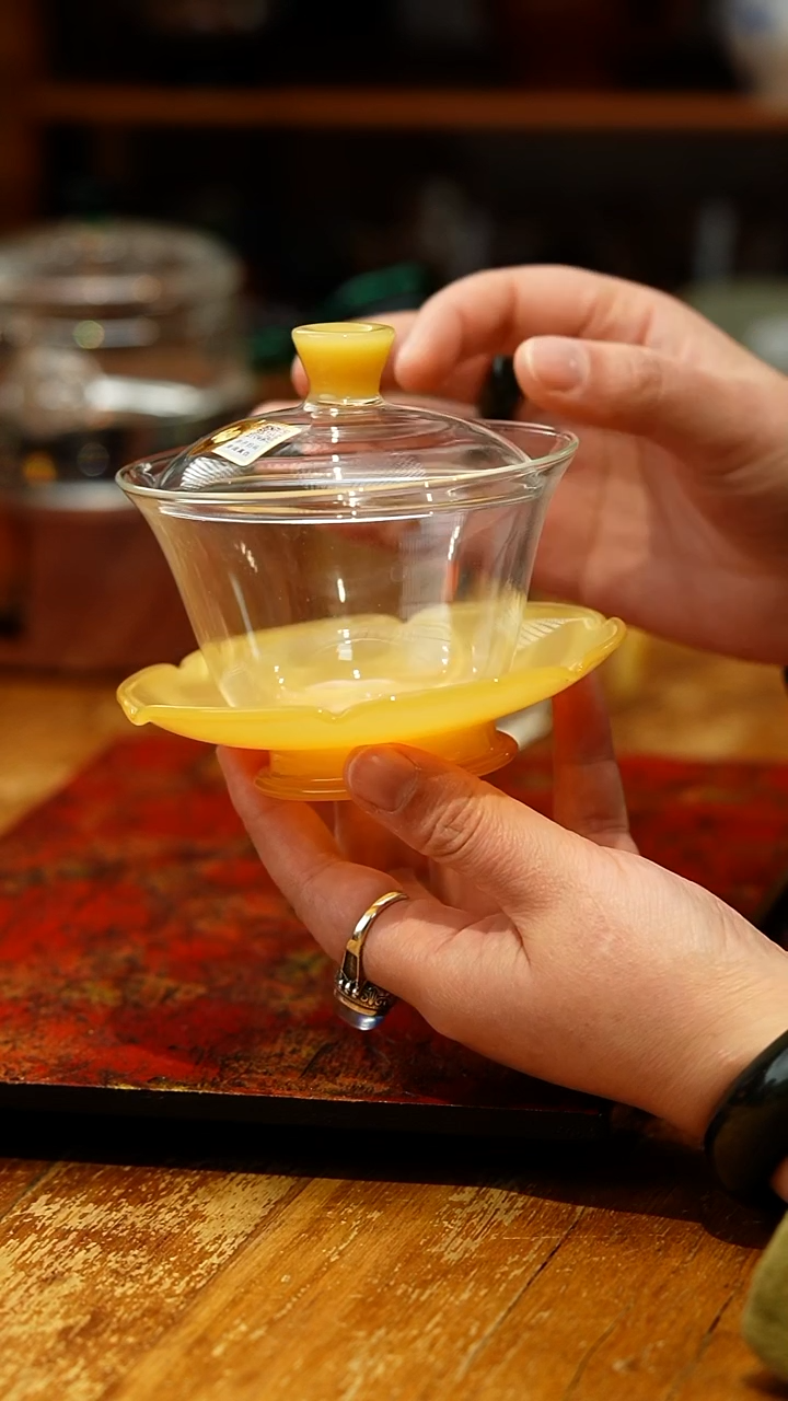 【闪购商品】禾器/荷叶盖碗/金玉色/定制版