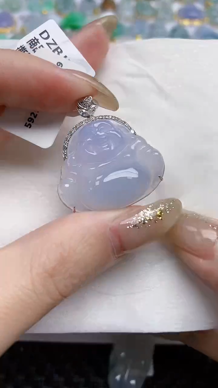 【闪购商品】翡翠颈饰18K金镶嵌天然A货翡翠 47