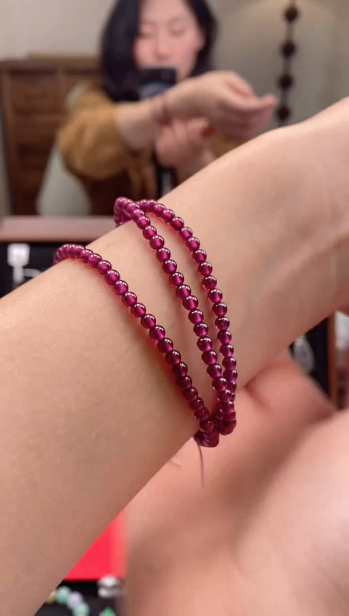 【闪购商品】石榴石毛衣链未镶嵌紫牙乌石榴石