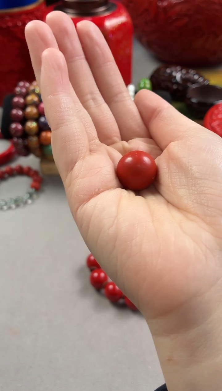 3****7扬州漆器雕漆1.8单珠