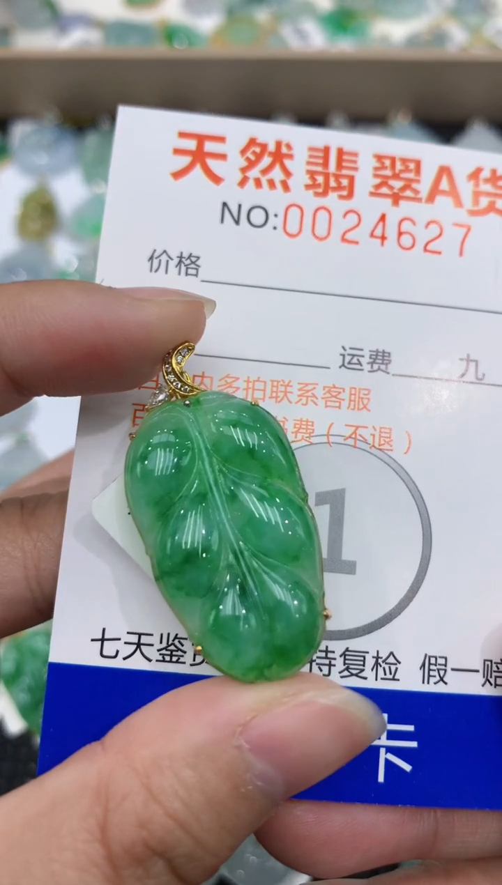 【闪购商品】翡翠颈饰18K金镶嵌1111111111