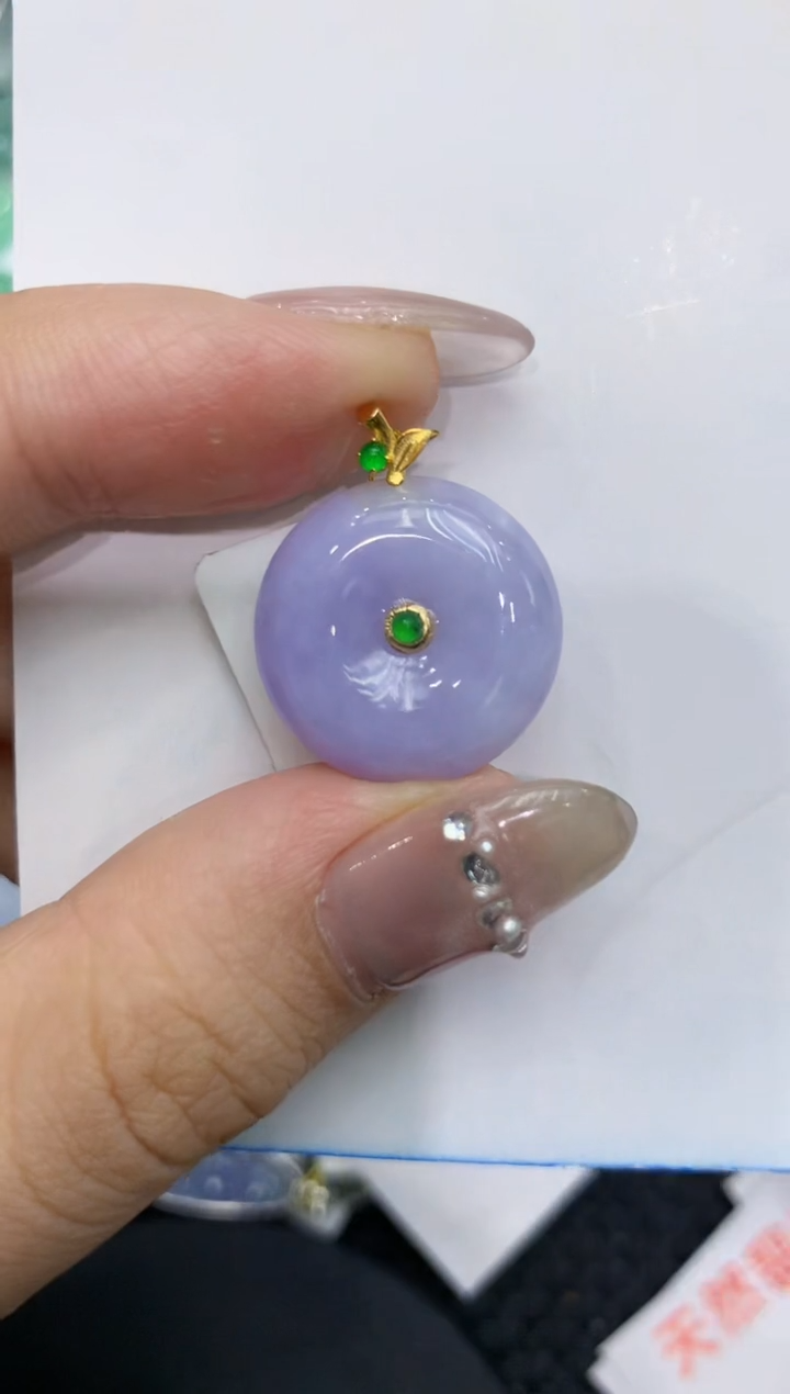 【闪购商品】翡翠颈饰18K金镶嵌222222222