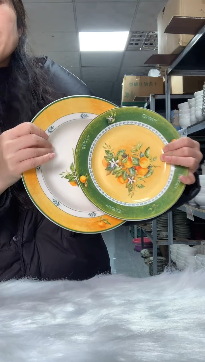 【闪购商品】瓷片陶瓷原单CC528餐具两件套