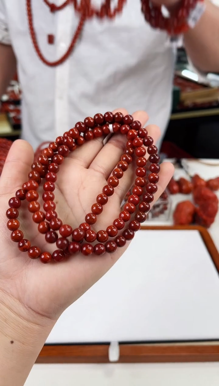 【闪购商品】南红玛瑙瓦西多圈7+未镶嵌一个/条