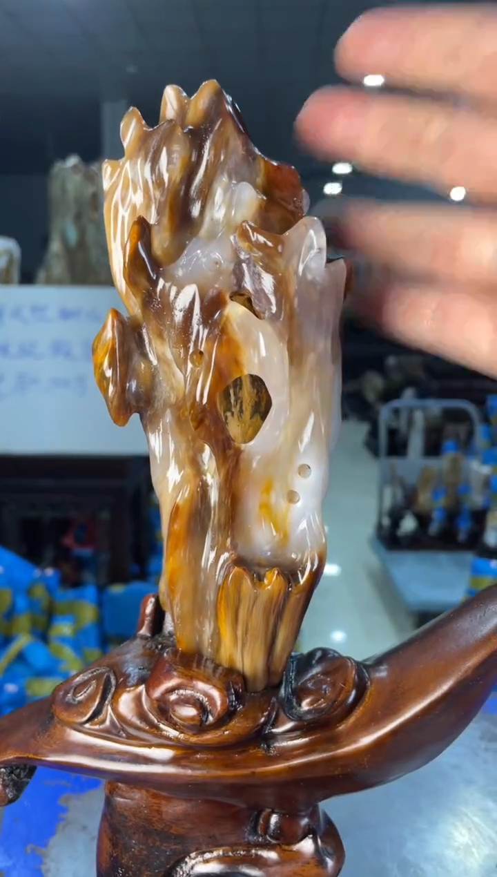 未镶嵌摆件硅化玉27