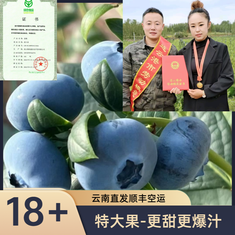 蓝小家【18+mm】特大果云南高山产地顺丰空运直发（孕妈宝宝专享）