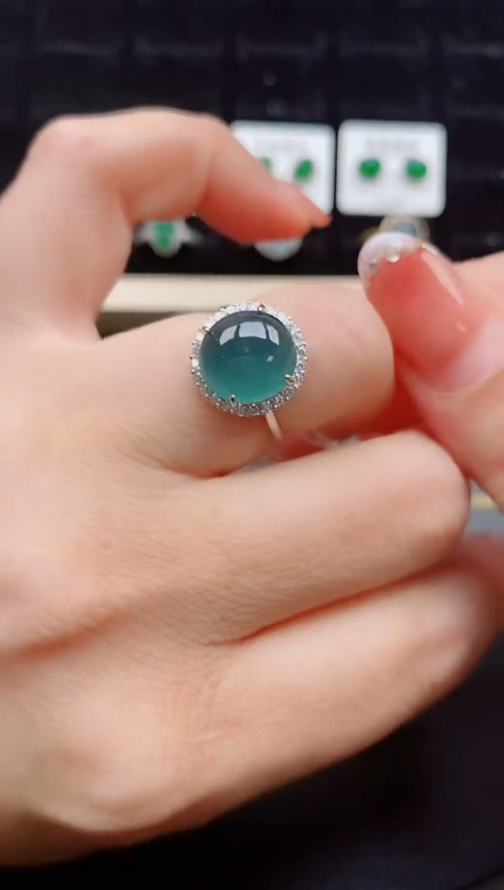【闪购商品】翡翠戒指银S925镶嵌1212