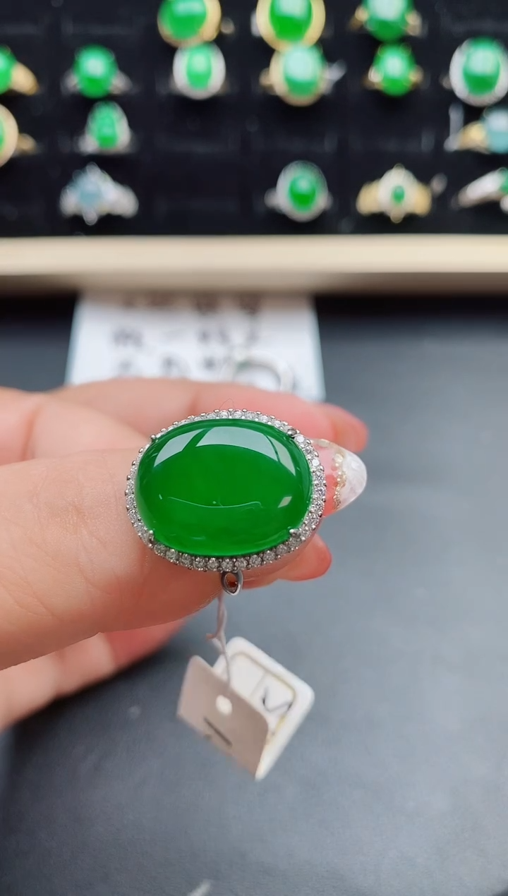 【闪购商品】翡翠戒指银S925镶嵌21212