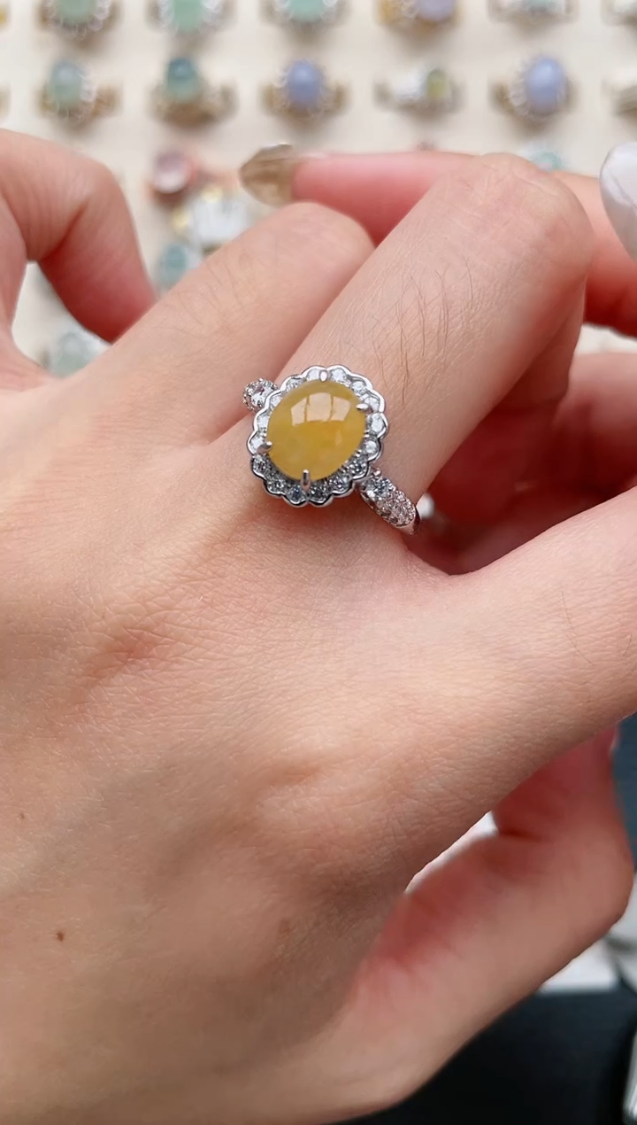 【闪购商品】翡翠戒指银S925镶嵌1111