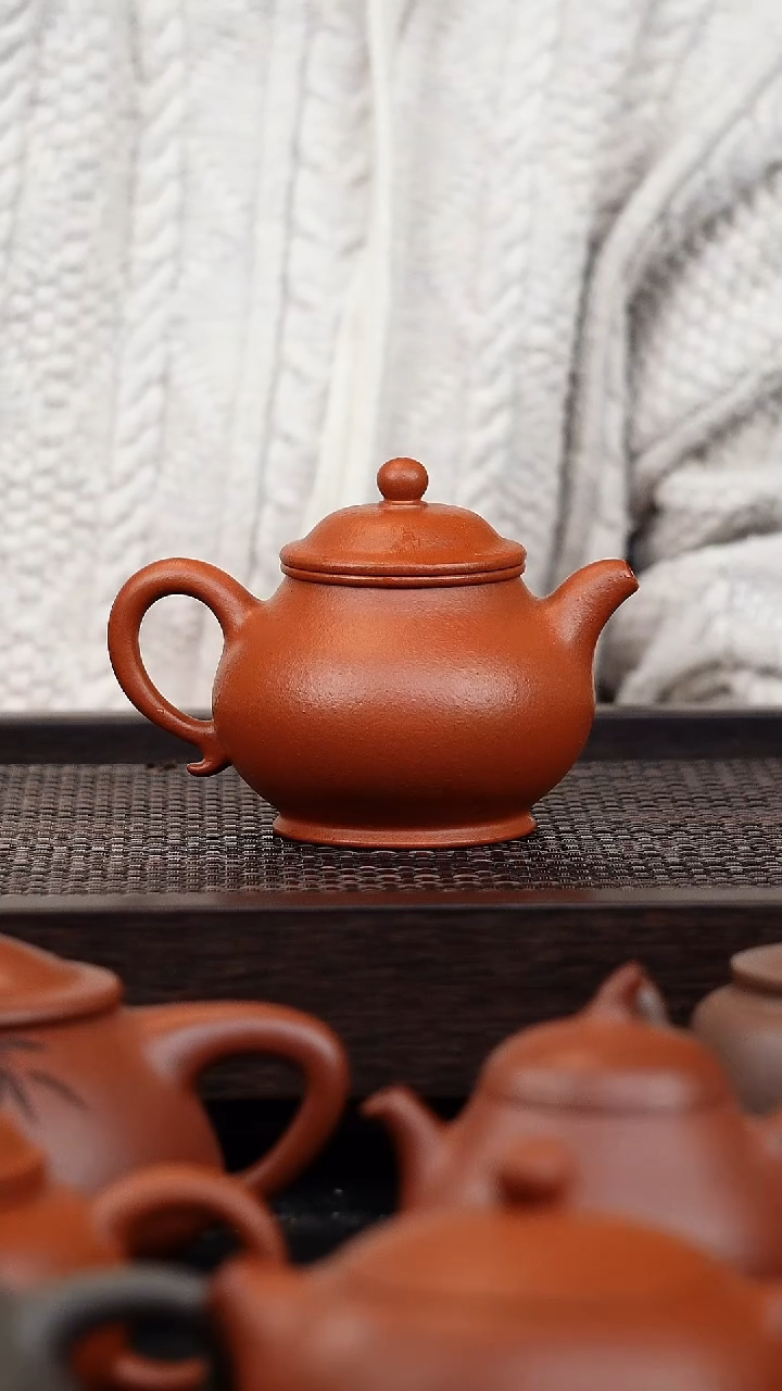【闪购商品】紫砂茶壶微瑕潘壶朱泥糊口爆砂180cc