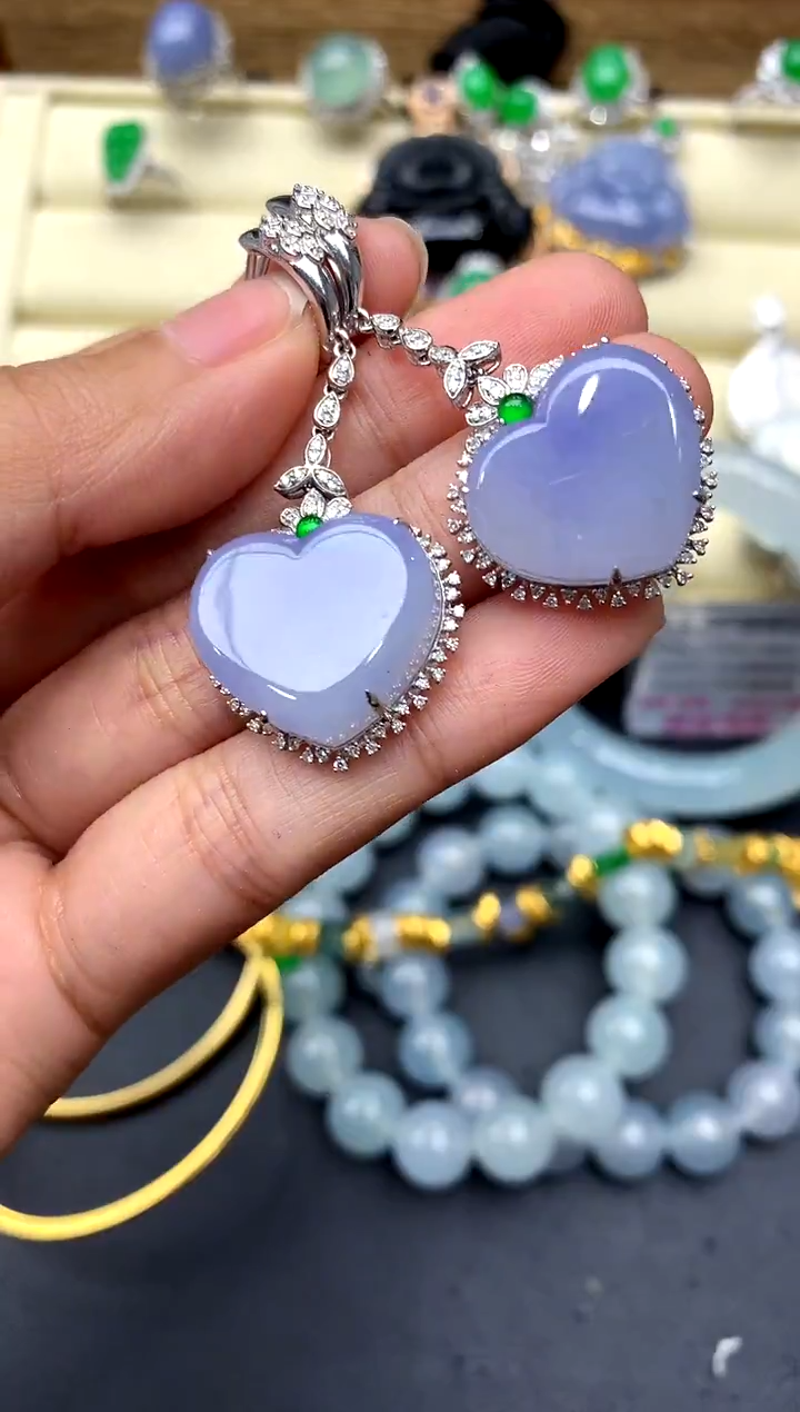 【闪购商品】翡翠耳饰18K金镶嵌617-中国好珍宝