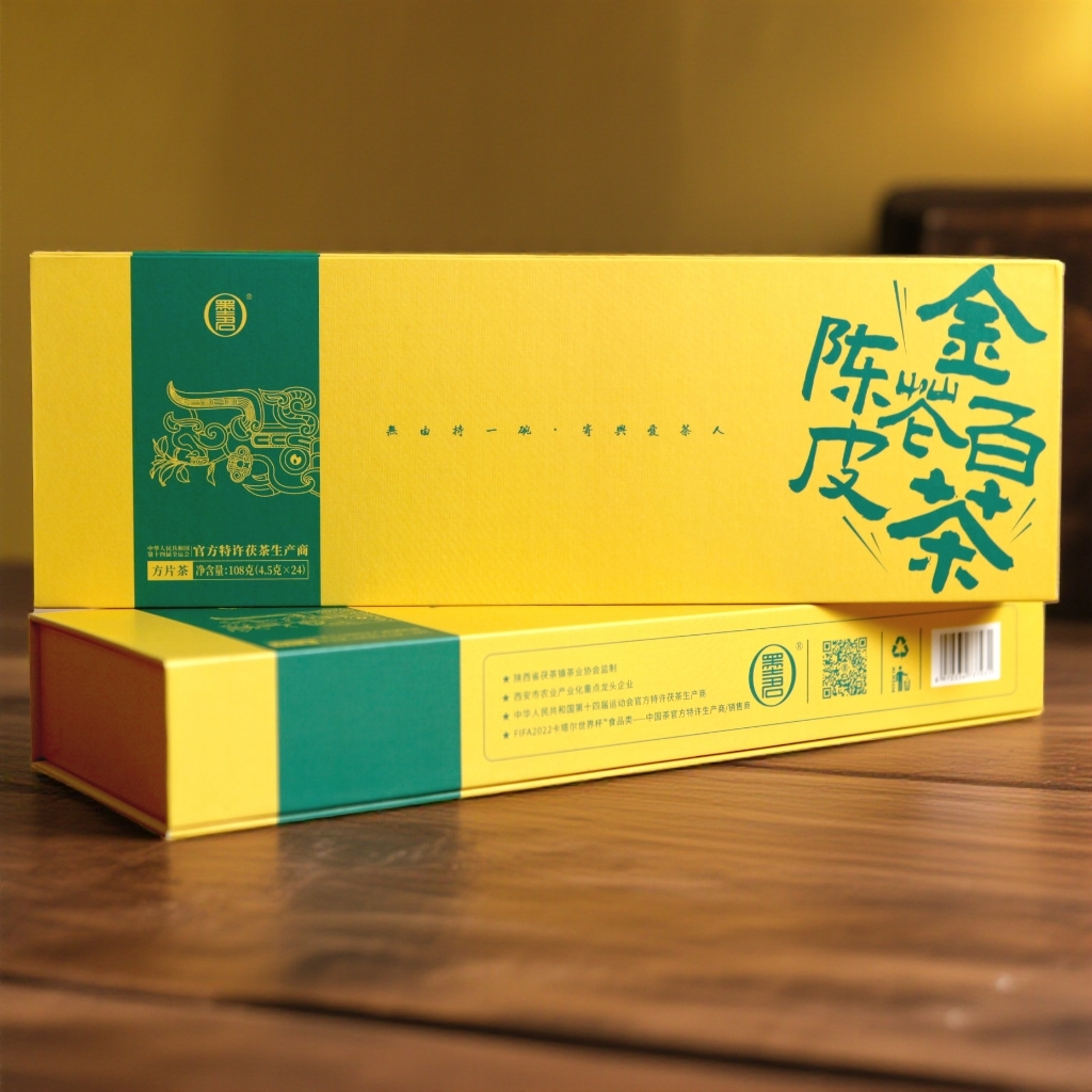 墨君泾阳茯茶白茶砖茶薄片茯茶礼盒茯茶陕西特产伴手礼