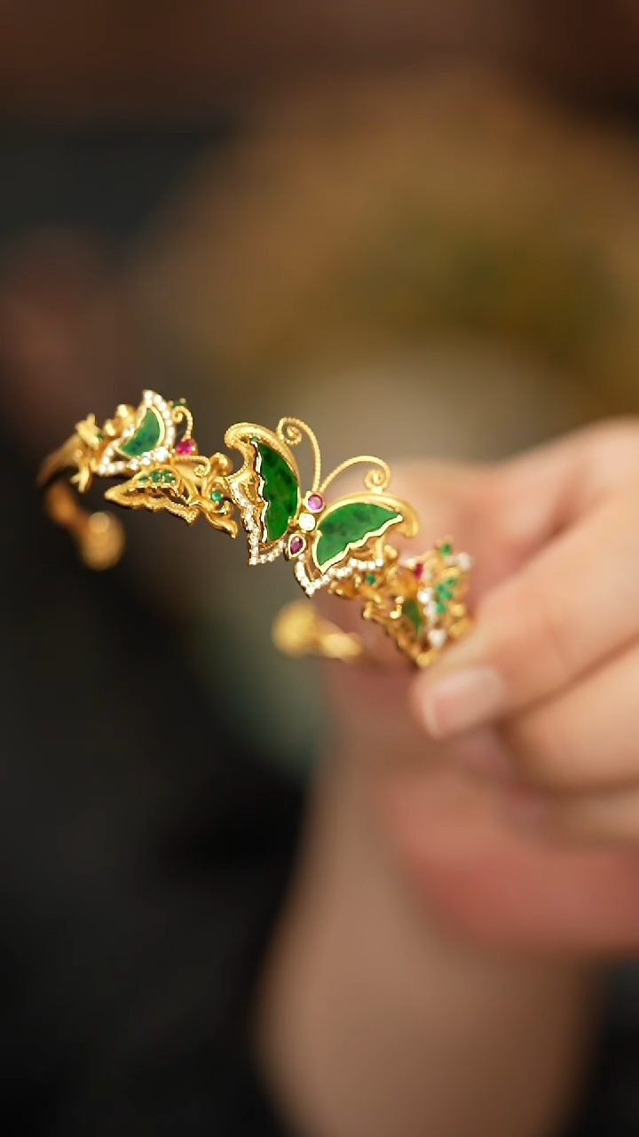 【闪购商品】翡翠手镯银S925镶嵌新款