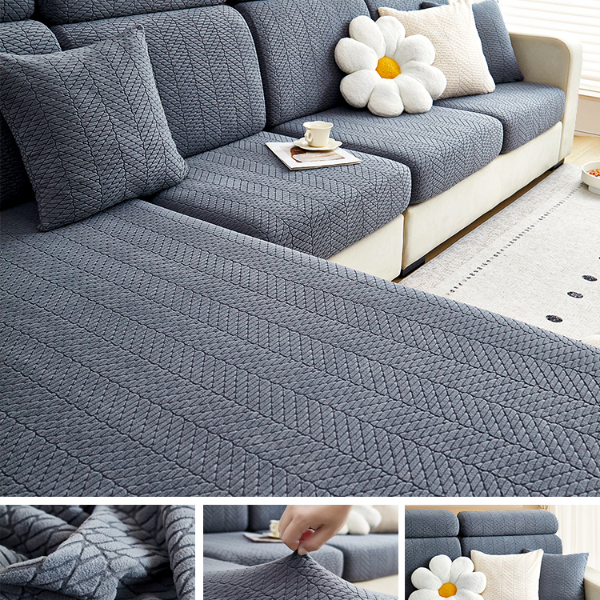 清仓【贵妃xxl】【澜川深灰色】摇粒绒放猫爪沙发套