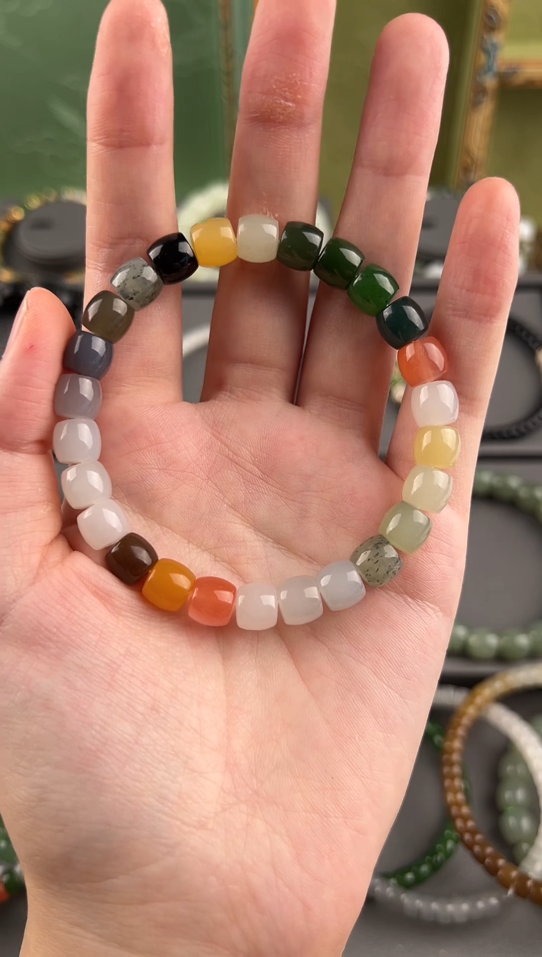 手串未镶嵌和田玉新疆和田玉(多宝