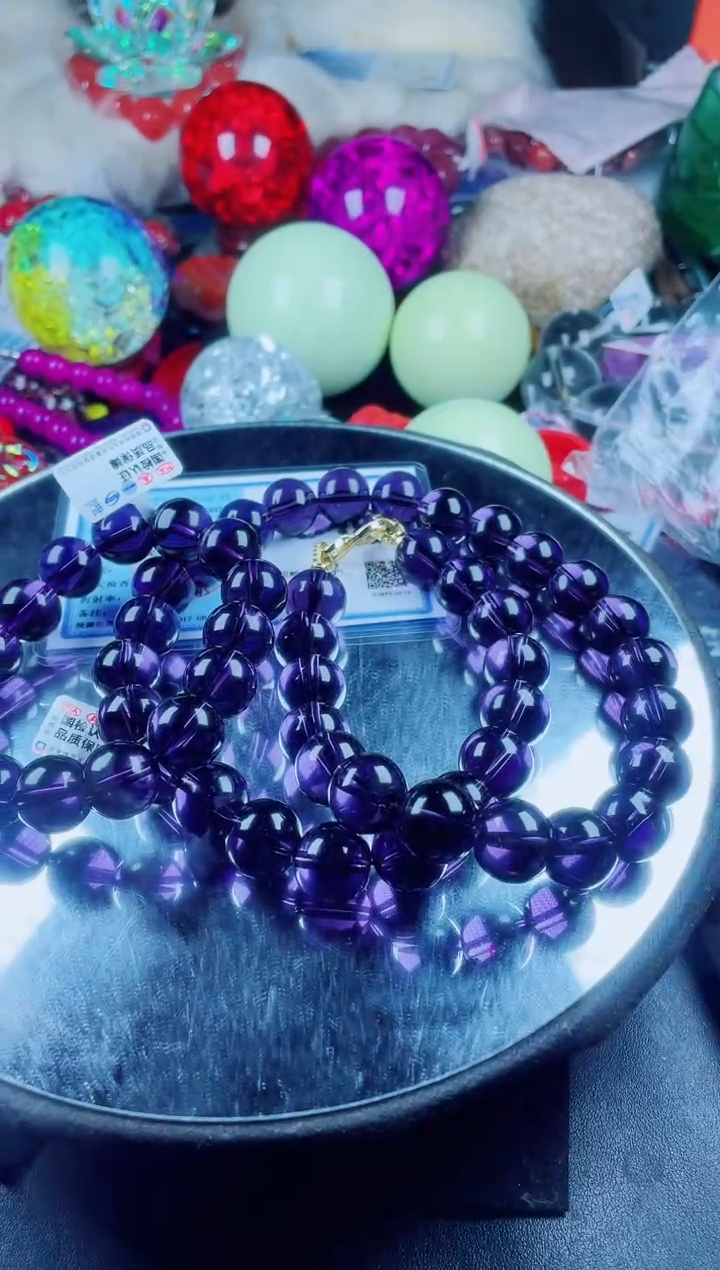 菱锰矿未镶嵌项链紫龙醇项链卡14