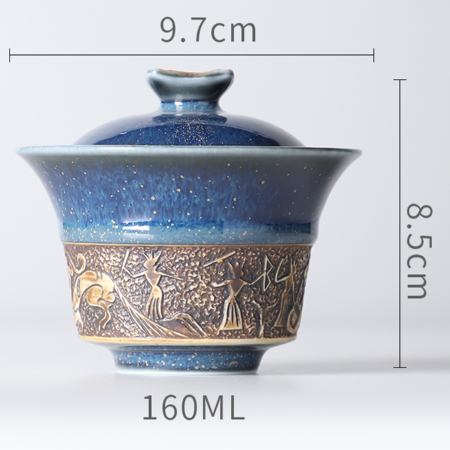 【小魏大咖上新】三星堆系列星空釉盖碗中式茶壶高档茶具HF