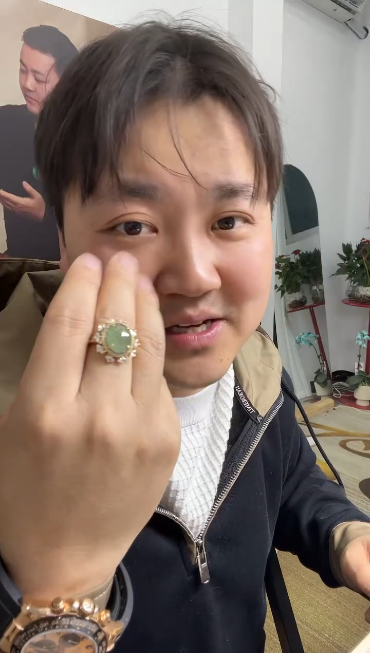 【闪购商品】翡翠戒指银S925镶嵌戒指