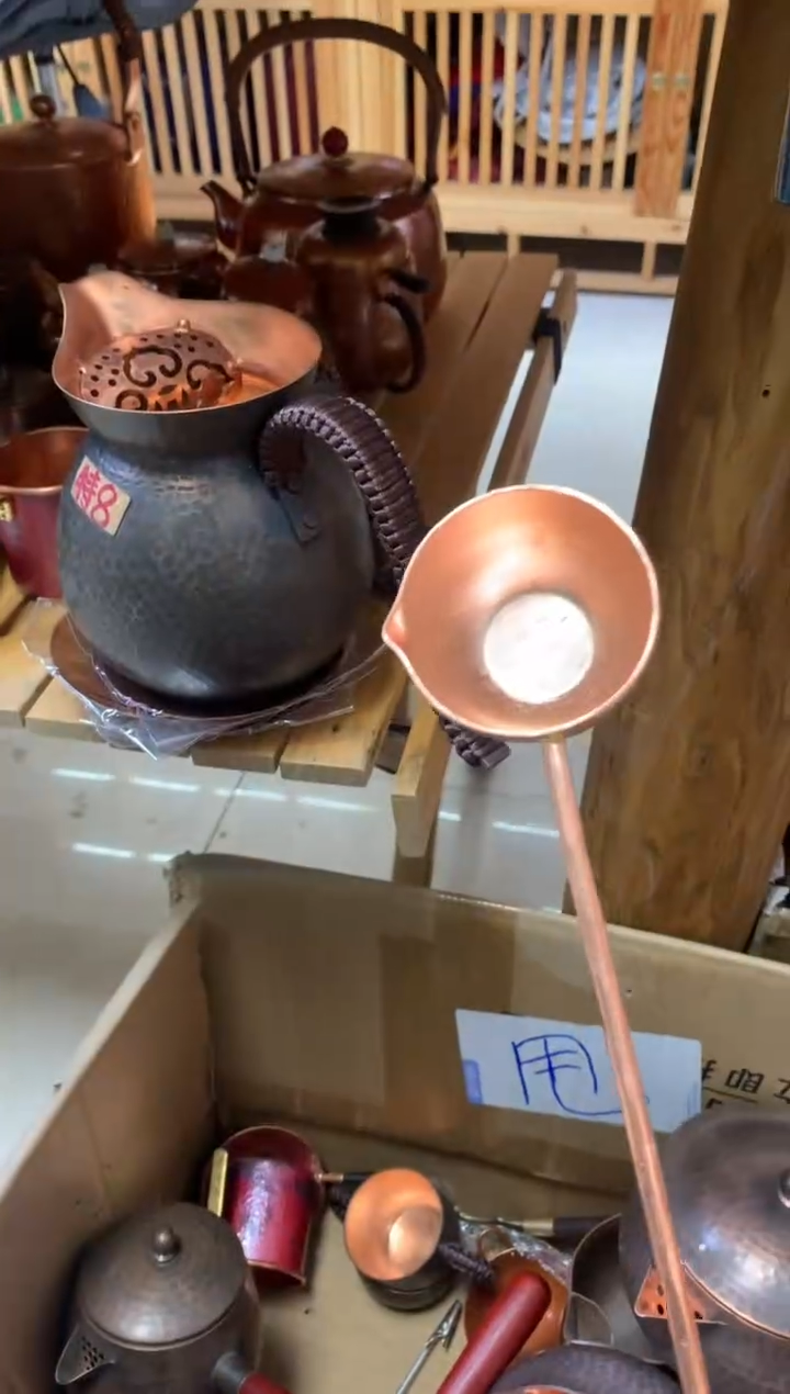 紫铜手工长把勺子