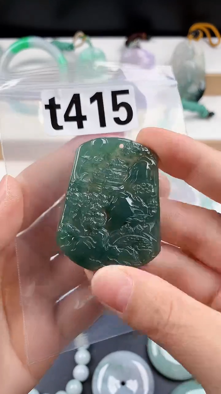 颈饰未镶嵌翡翠天然翡翠吊坠挂件