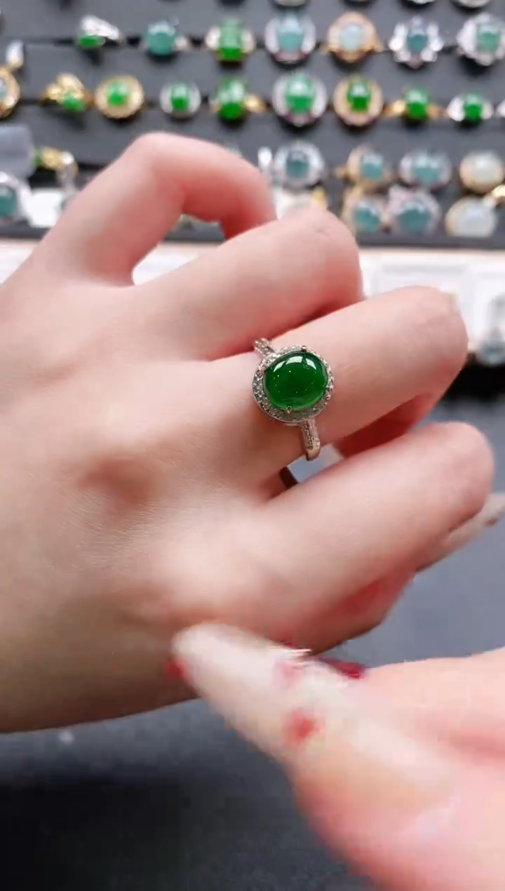 【闪购商品】翡翠戒指银S925镶嵌11111111