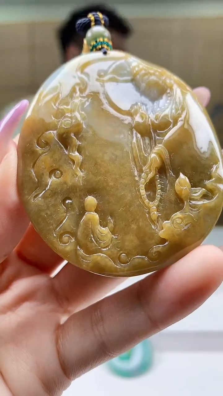 定制翡翠未镶嵌5028ty-毛货挂件67