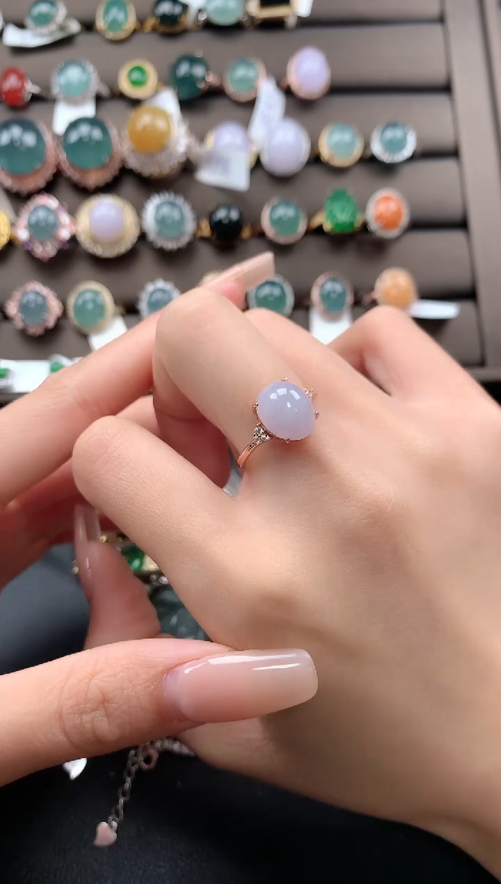 【闪购商品】翡翠戒指银S925镶嵌3243423