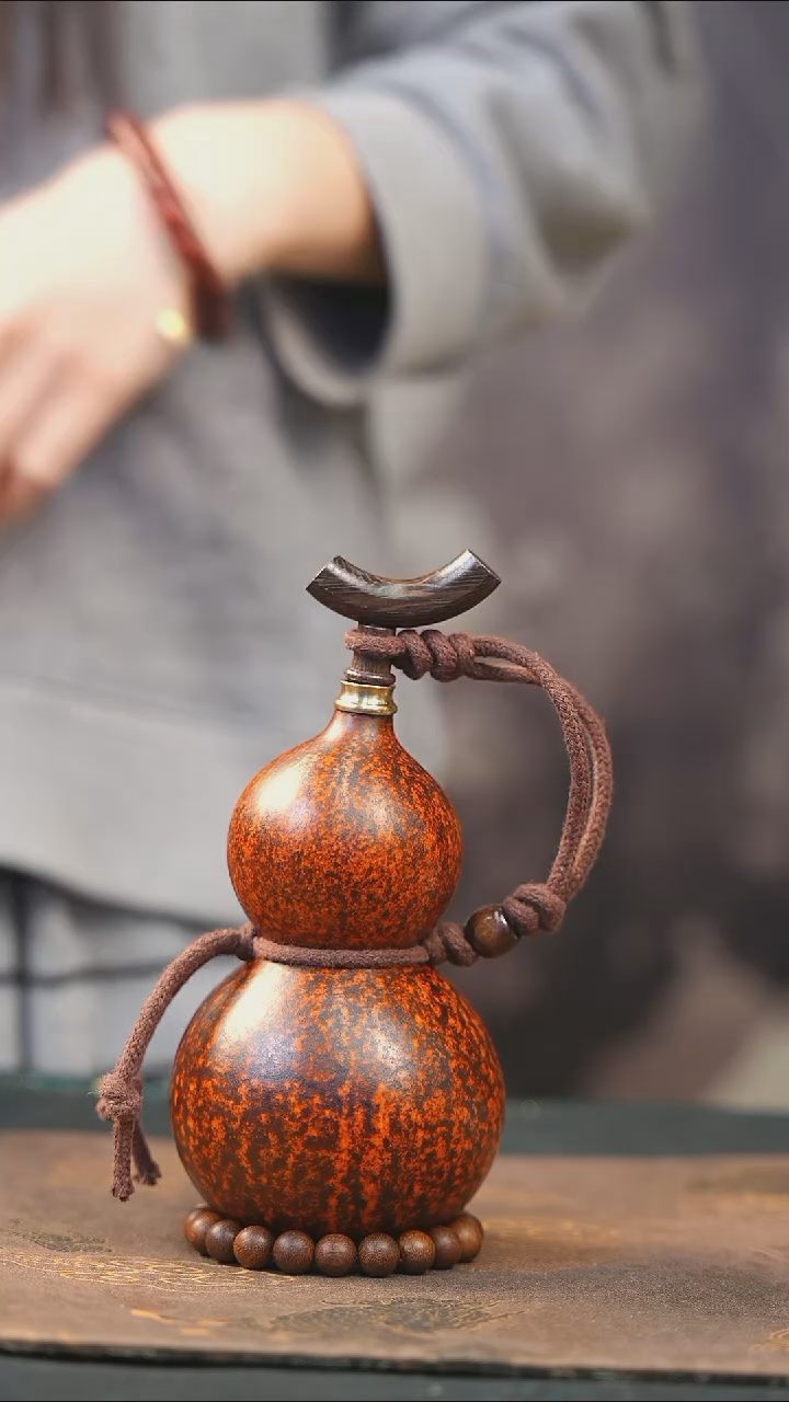 【闪购商品】XJ286大漆酒葫芦不包手串及旋转底座