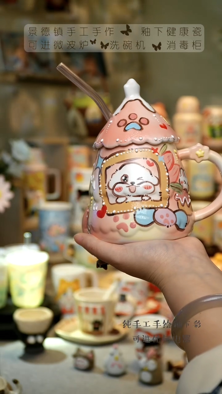 【闪购商品】杯景德镇陶瓷高温釉下彩&S061