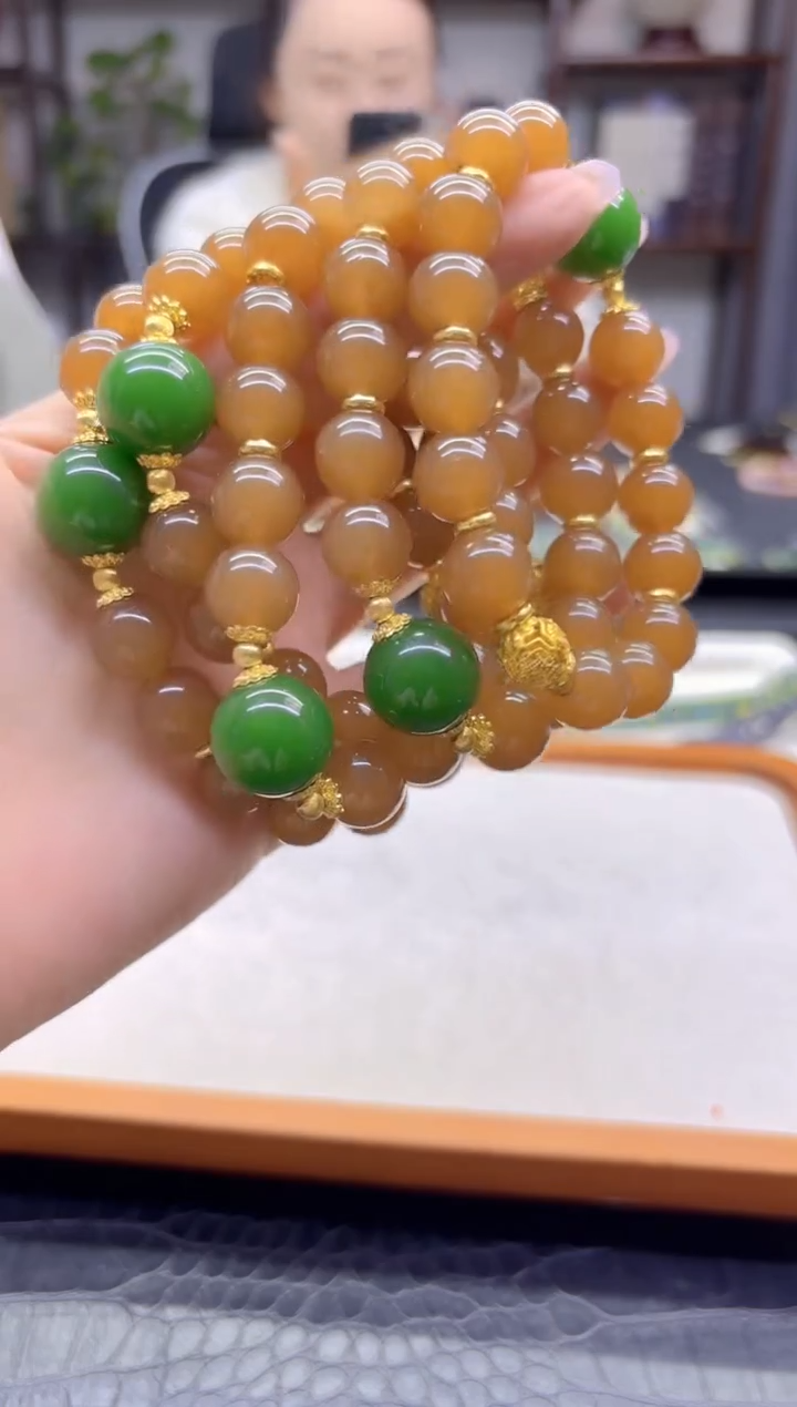 未镶嵌手链和田玉（糖玉）DIY款S857