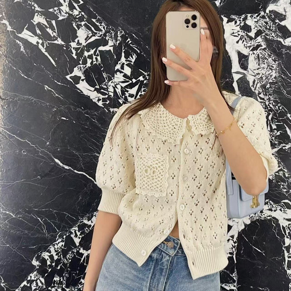 全新未使用 Celine/思琳 双双臻选/BC00914/思琳开衫/米白;S