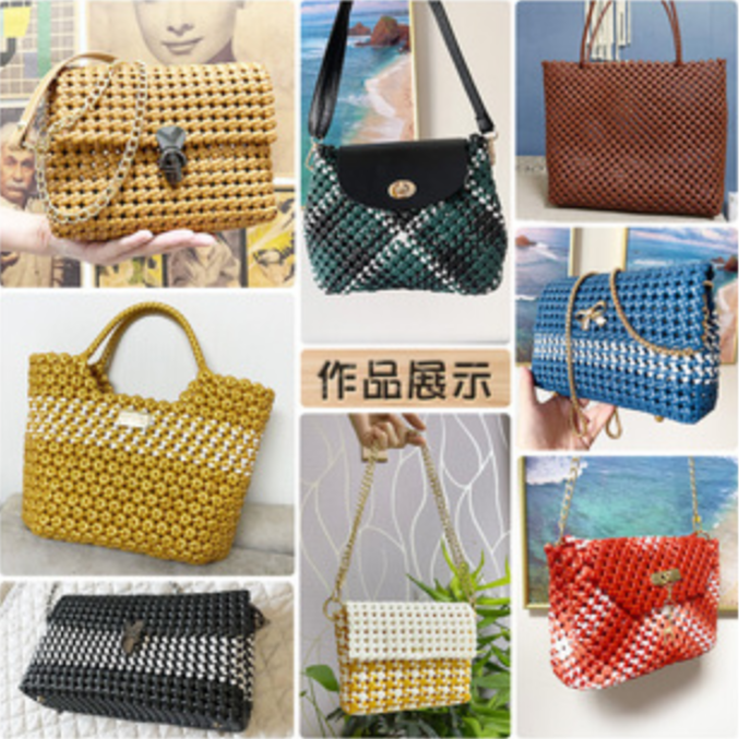 5毫米PE塑料藤线编织包包扁藤条DIY材料