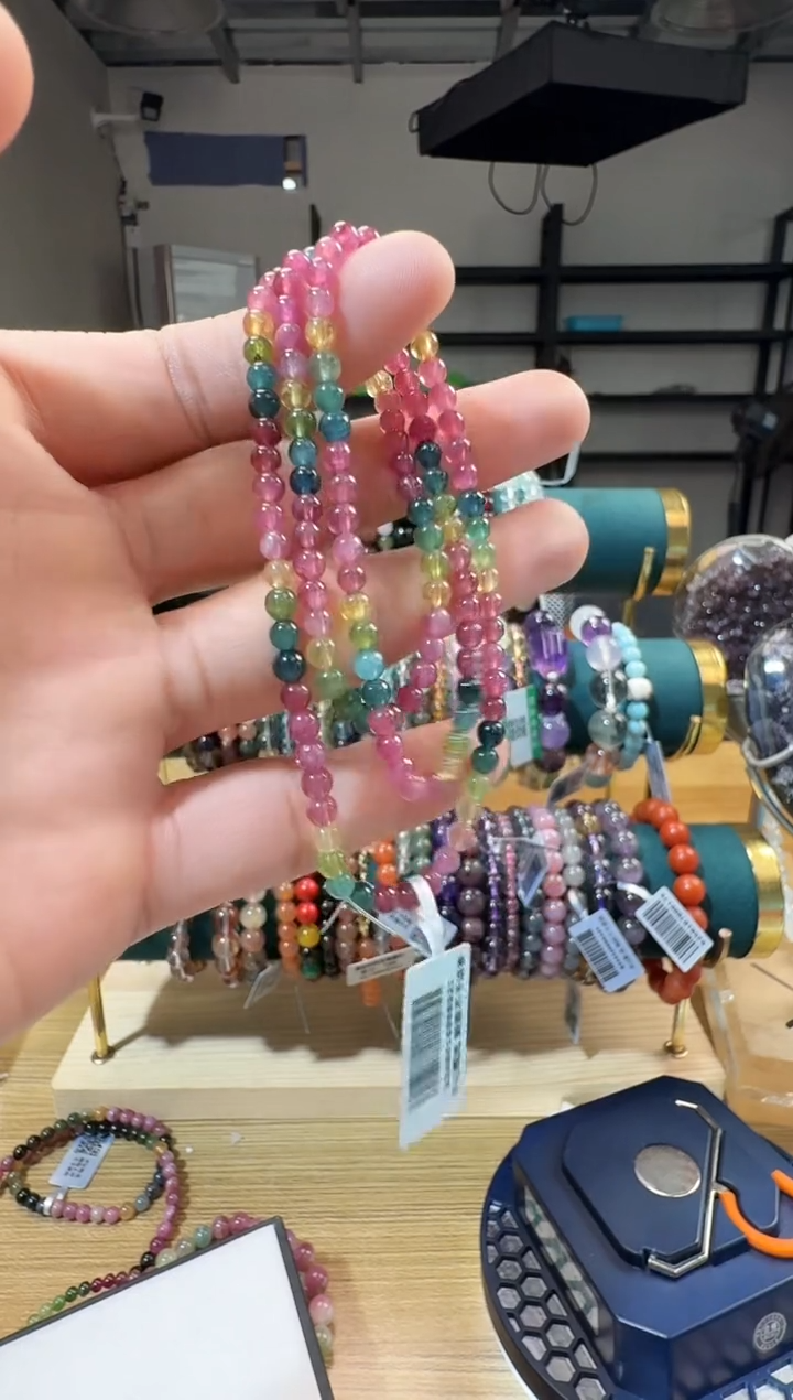 未镶嵌手链碧玺晶5869 约4mm