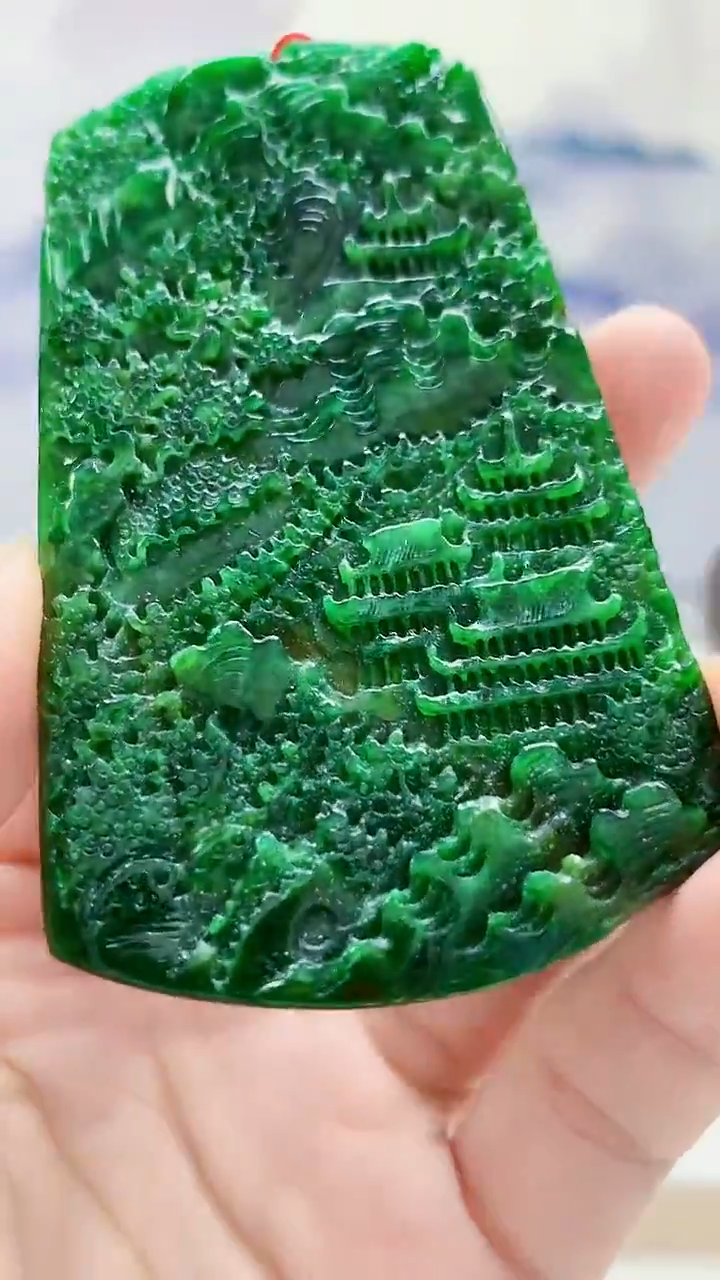 未镶嵌定制翡翠4852lr-毛货挂件4444