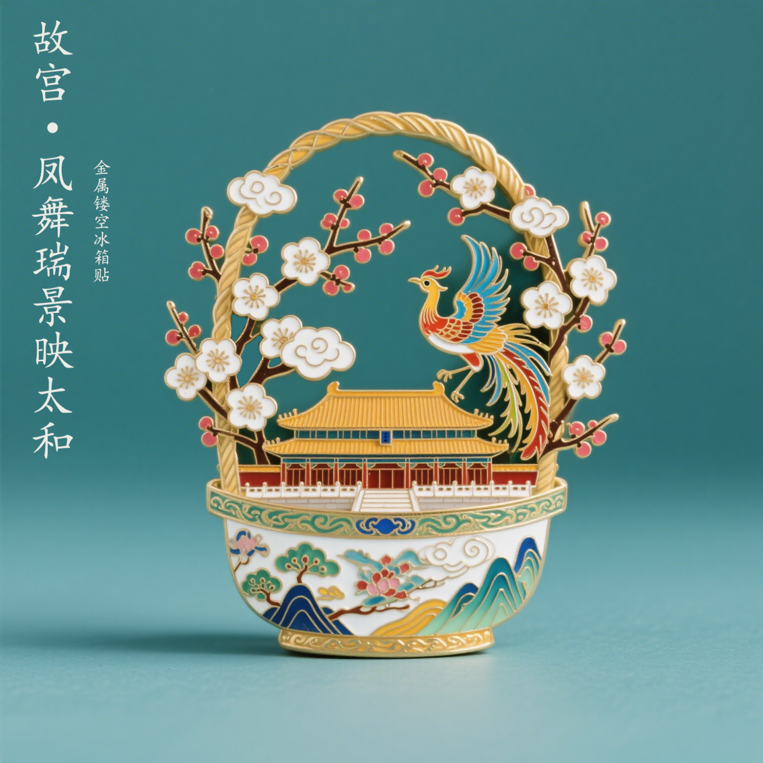 北京故宫太和殿紫禁城金属镂空磁吸冰箱贴国风纪念创意故宫文创