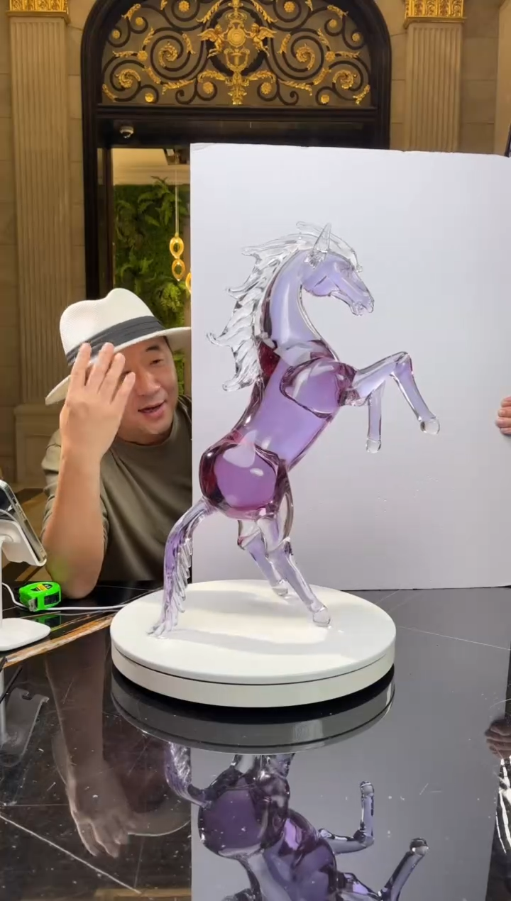 【闪购商品】摆件AJ03403紫水晶跃马艺术摆件