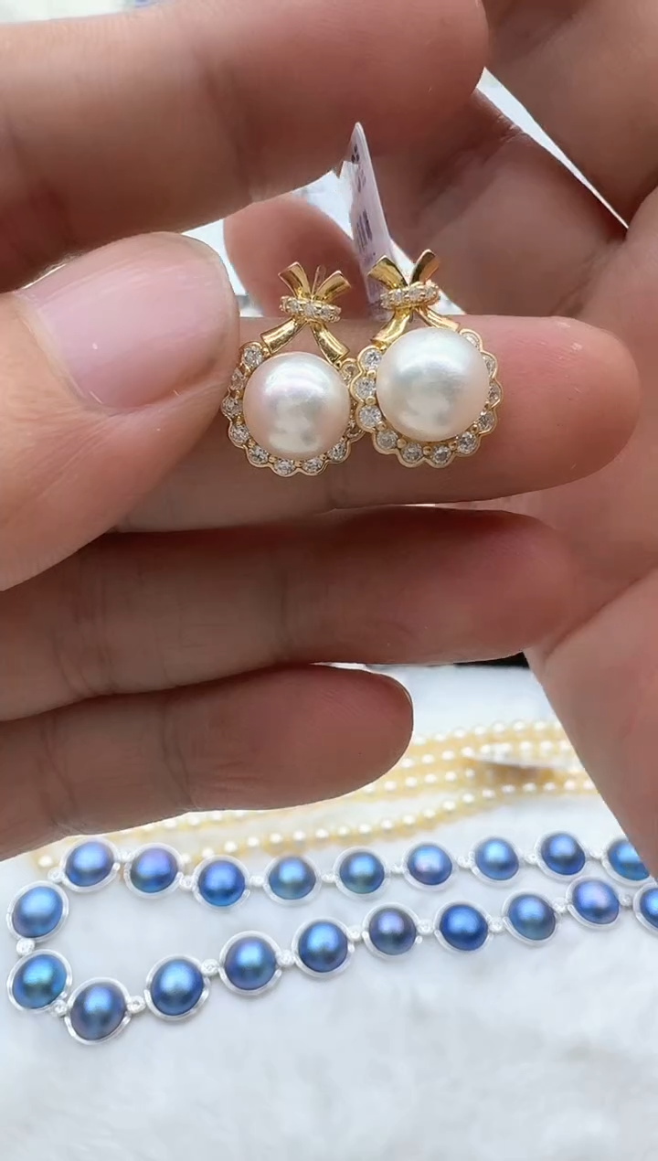 【闪购商品】海水珍珠耳饰银S925镶嵌清货