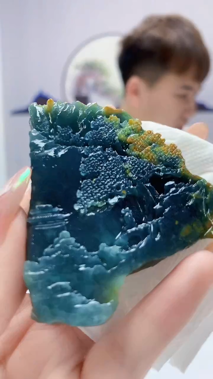 【闪购商品】定制翡翠未镶嵌4868DD-毛货挂件22