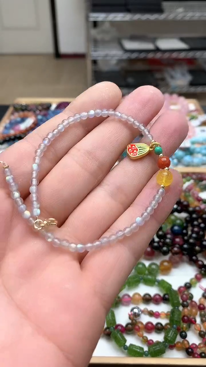 【闪购商品】拉长石手链未镶嵌脚链29