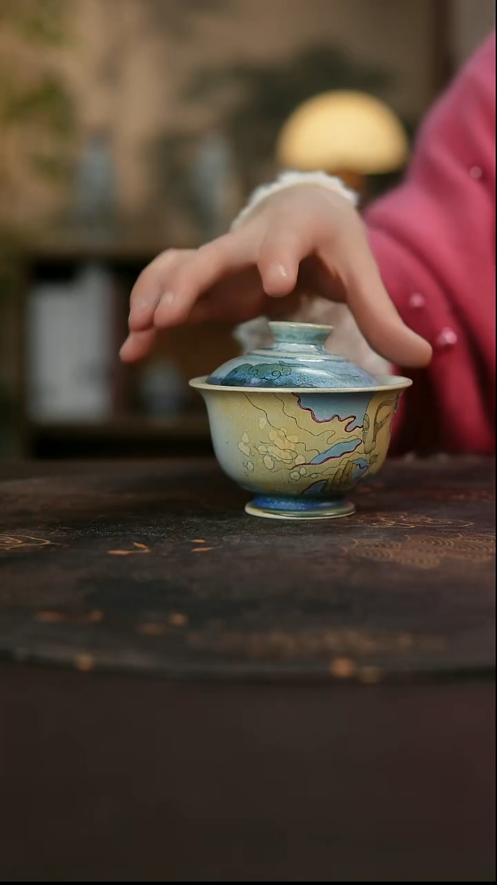 景德镇陶瓷杯碗柴烧多人