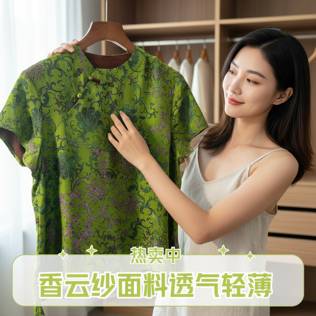 贵夫人1-香云纱花罗高定国风夏季显瘦时尚小飞袖高定女装上衣宽松