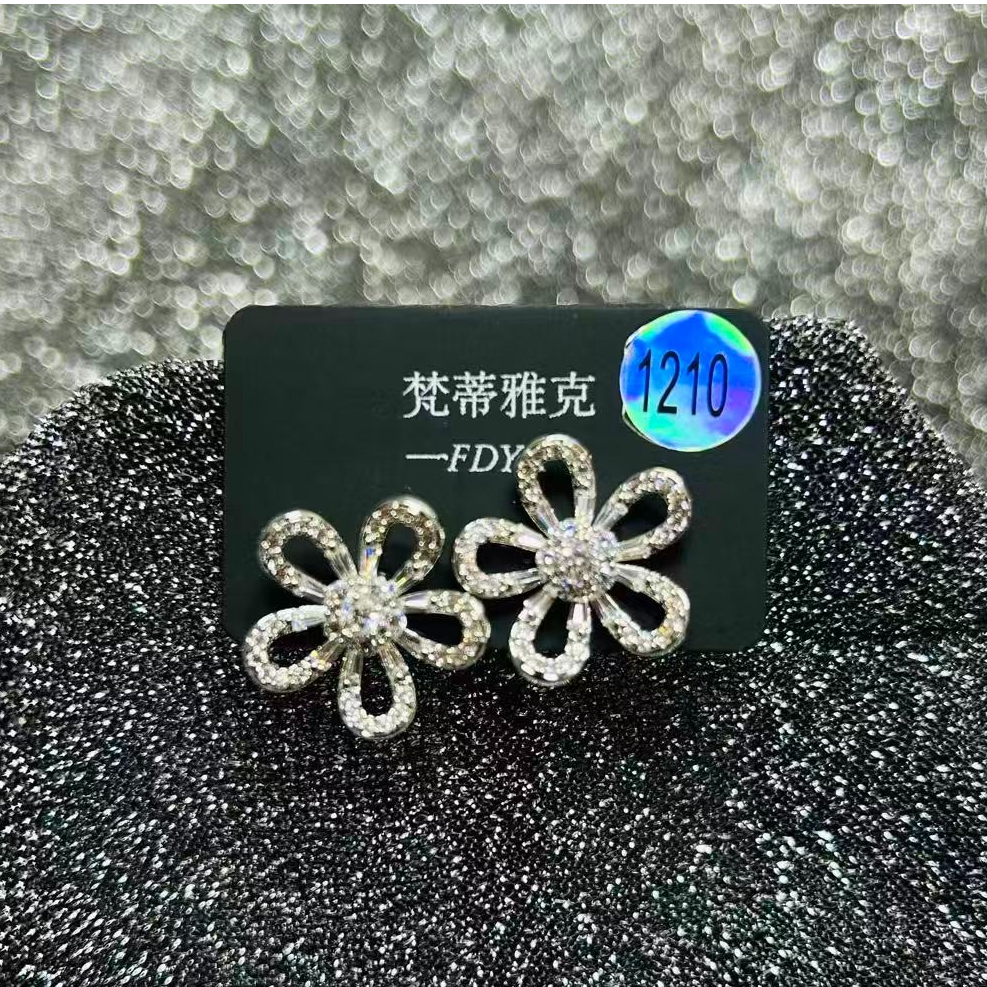 铜合金锆石耳饰 梵1210时尚耳钉