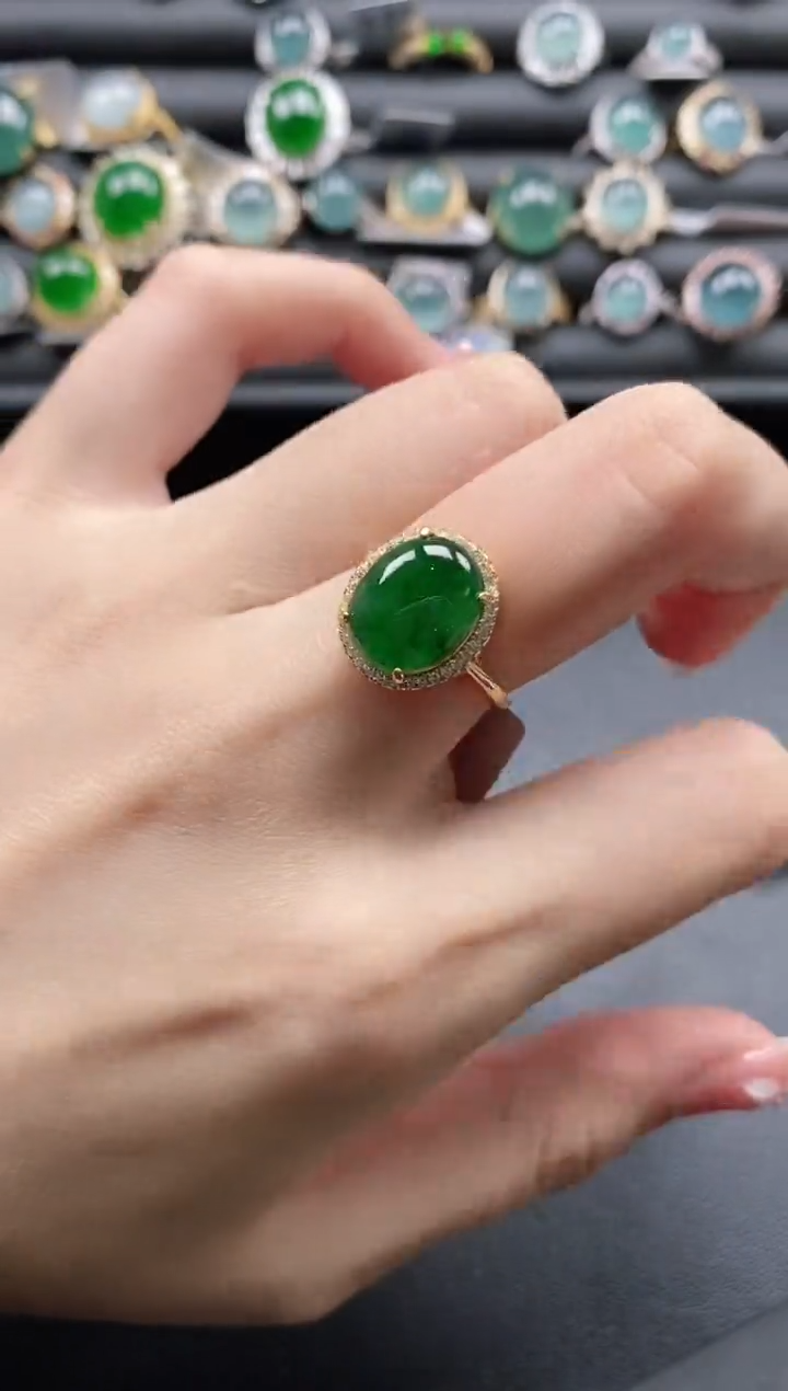 【闪购商品】翡翠戒指银S925镶嵌1111