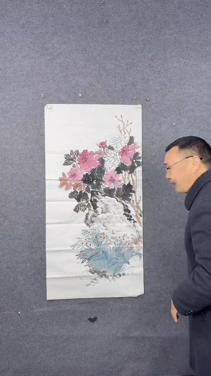 国画136*68吴铁成作品