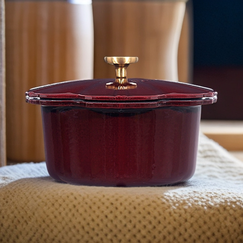 YANZAO/焱造铸铁珐琅锅18花瓣锅（高光）